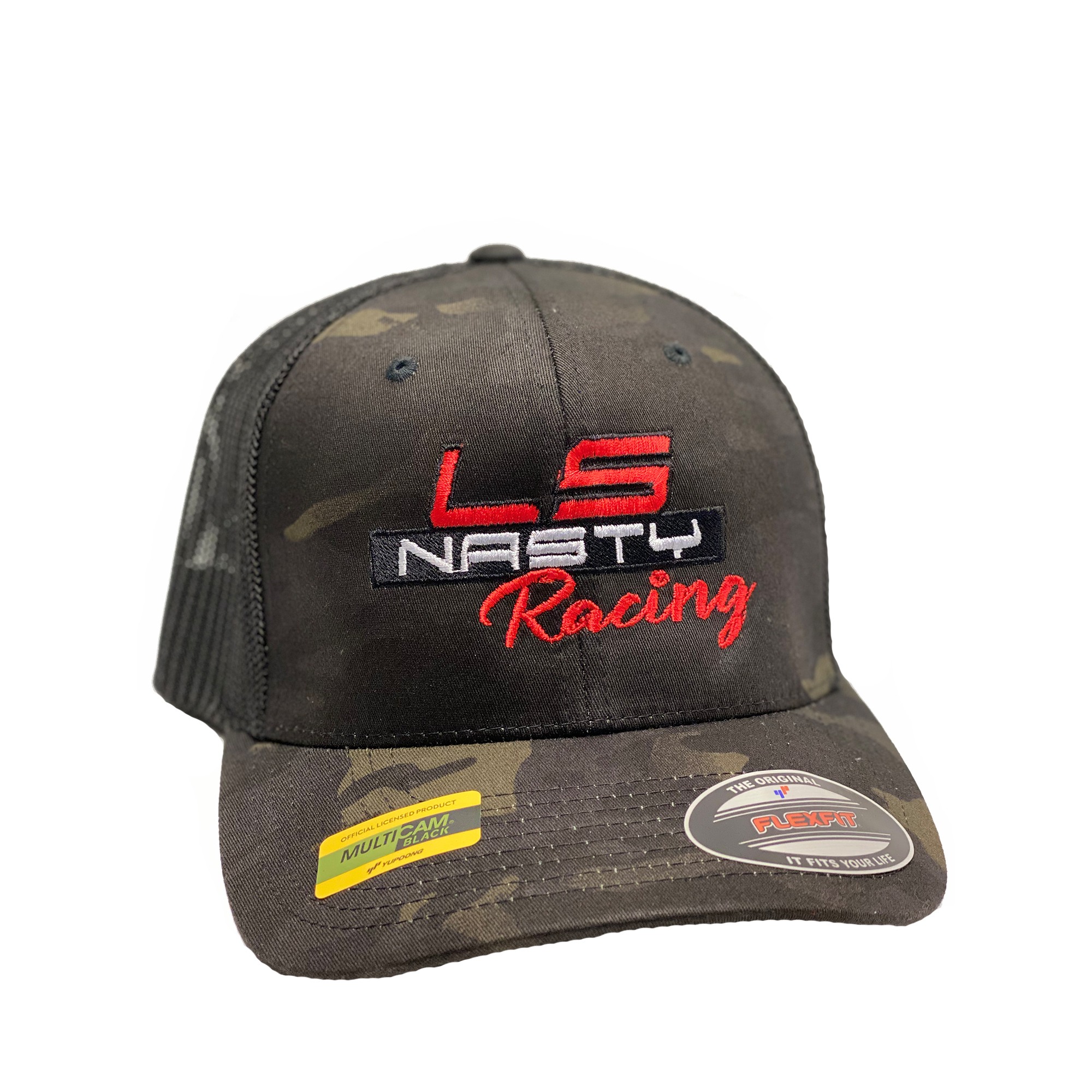 Camo Racing Fitted Hat