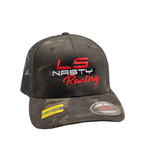 Camo Racing Fitted Hat